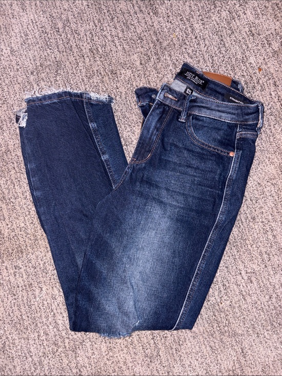 Judy Blue Denim - Judy Blue Two-Tone Dark Blue Ankle Skinny Jeans size 1